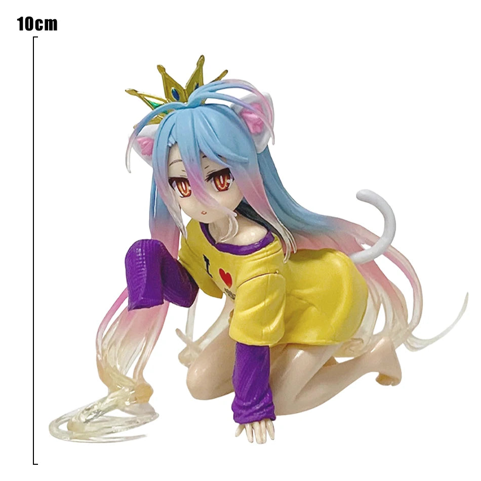 Anime NGNL No Game No Life Weiß " 10CM Shiro PVC Modell Actionfiguren Modellsammlung Ornament Spielzeug Weihnachtsgeschenk Auf Lager Heiß