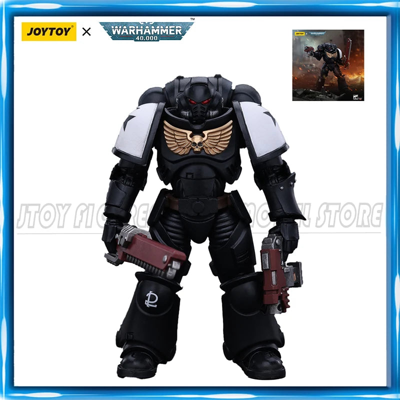 JOYTOY Warhammer 40K 1/18 Action Figure Space Marines Black Templars Outriders Brother Valtus Anime figures Toys Model