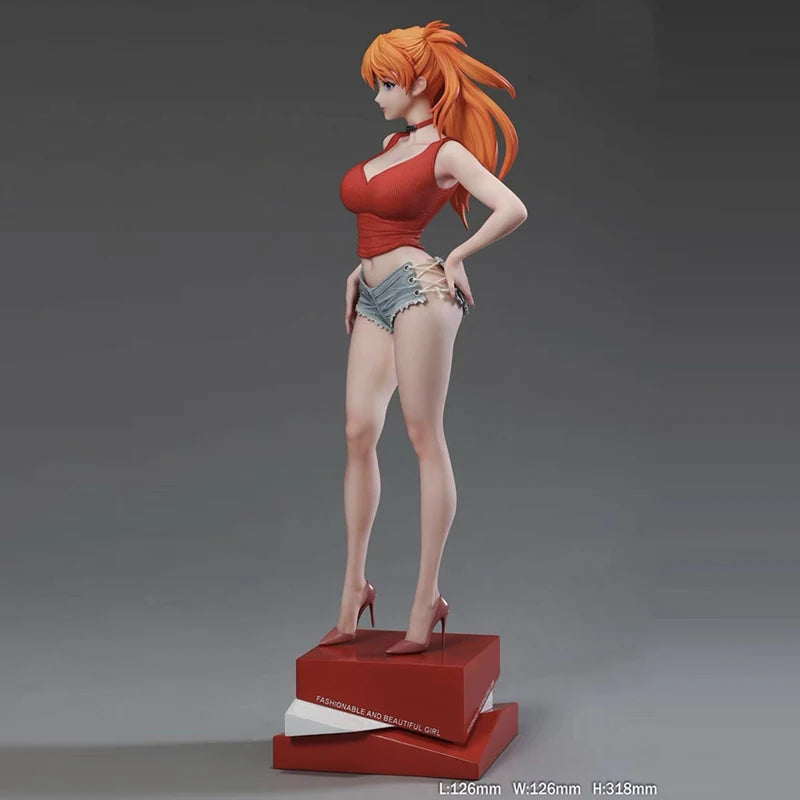 Asuka Langley Garage Kit Anime Figure Summer Edition Campus Queen Two-Dimensional Beautiful Girl Desktop Ornament GK Model Gift