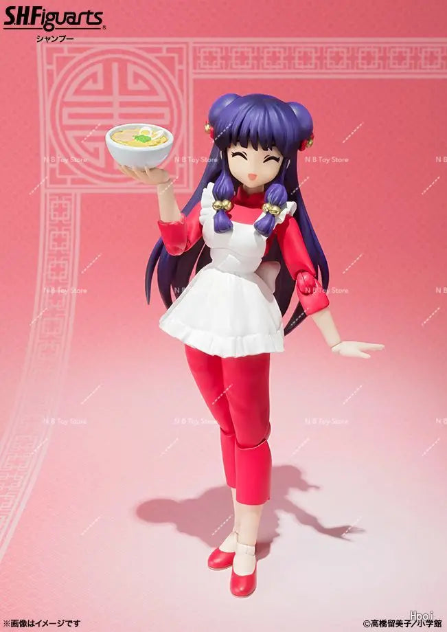 In Stock Origin BANDAI SH Doll Ranma Saotome Ranma 1/2 Inventory Anime Action Series Doll Model Toy Doll Gift