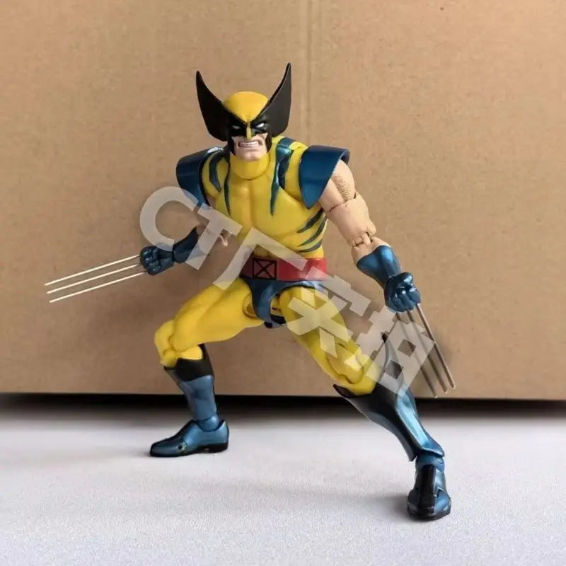 Mafex096 Wolverine Classic Costume Chinese Factory KO Logan Marvel Action Figure Model Toy Collectible Animation Derivative