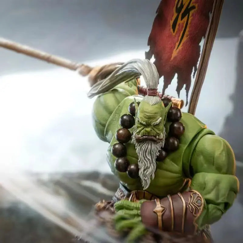 World of Warcraft Tribal Guard Orc Action Figure 1/10 Scale Collectible Hand-Made Movable Model Ornaments for Gamers And Fans
