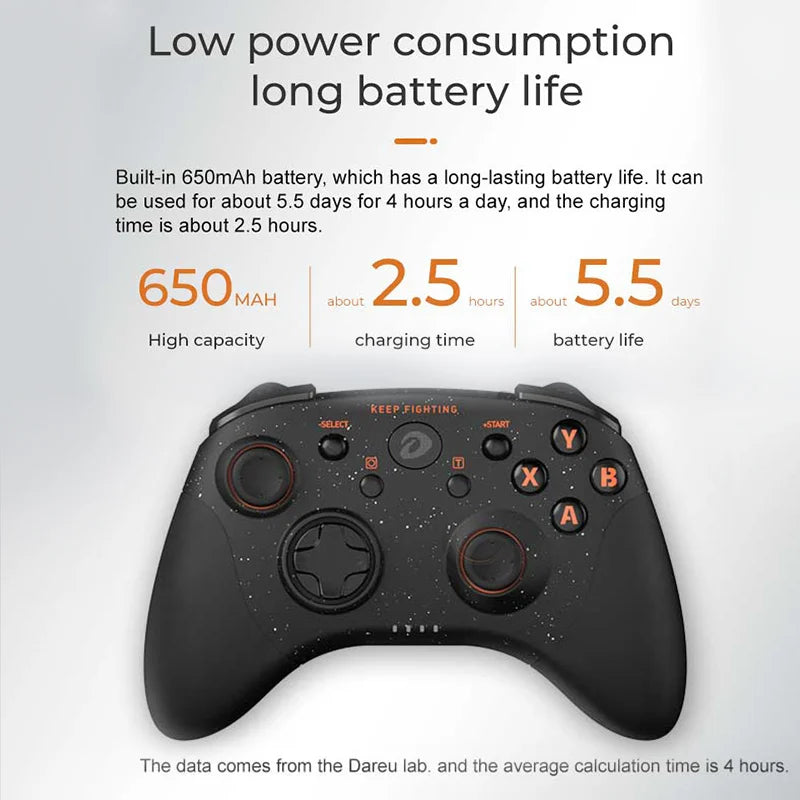 DAREU Bluetooth Gamepad Wireless Game Controller  360° PC Joystick Dualshock Controllers for Android TV Phone Switch