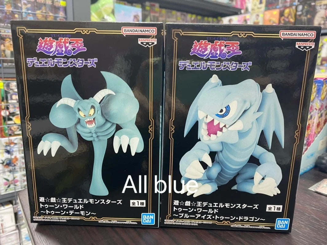 Original Bandai Anime Yu-Gi-Oh! Duel Monsters Blue-Eyes White Dragon FIGURE Action Figure PVC Red-Eyes Black Dragon Toys Model