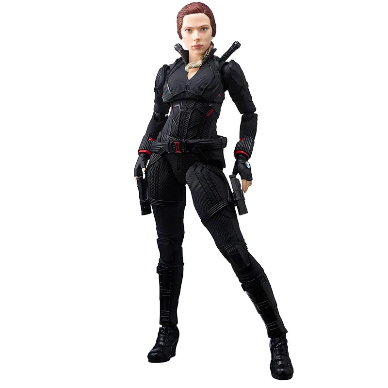 BANDAI Original S.H.Figuarts Hawkeye&Black Widow Anime Action Figures Toys for Boys Christmas Gift Collectible Model Ornaments