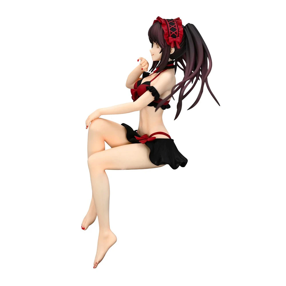 Anime Tokisaki Kurumi Figure Sitting pose Action Figure Swimsuit Style Model Desktop Ornaments Collection Child toy Gifts 16cm