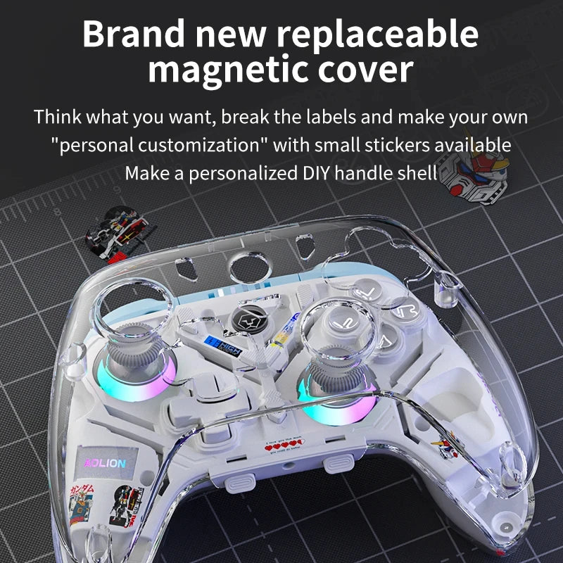 Aolion K10 Gaming Controller With Charging Dock RGB Wireless Gamepad Hall Effect Joystick Trigger For Switch/PC/Phone/Switch 2