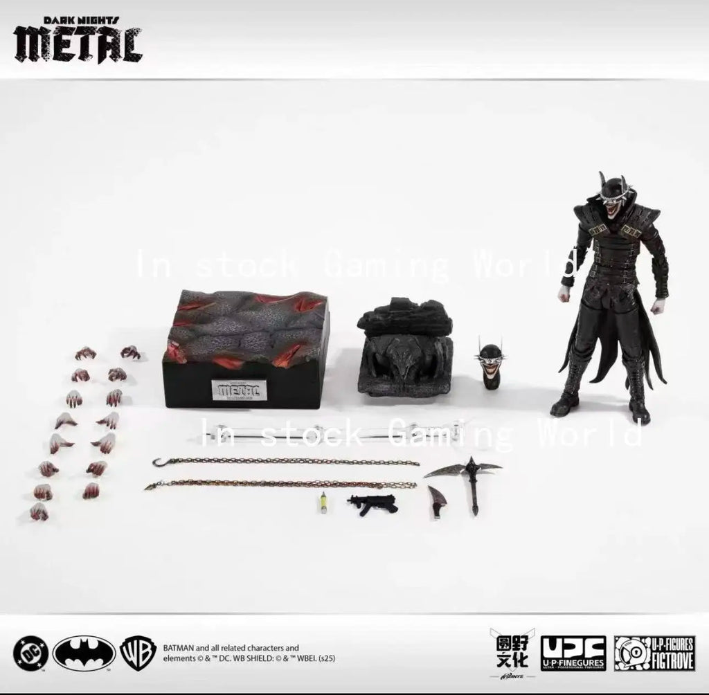In Stock Original LPZZ UPFinegures Dark Night Metal Batman Laughing Bat Figure Model Collection Toy Gift