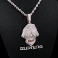 Provence jewelry custom pendant iced out 925 Silver lab diamond hip hop skull pendant for men punk rock party gift for boyfriend