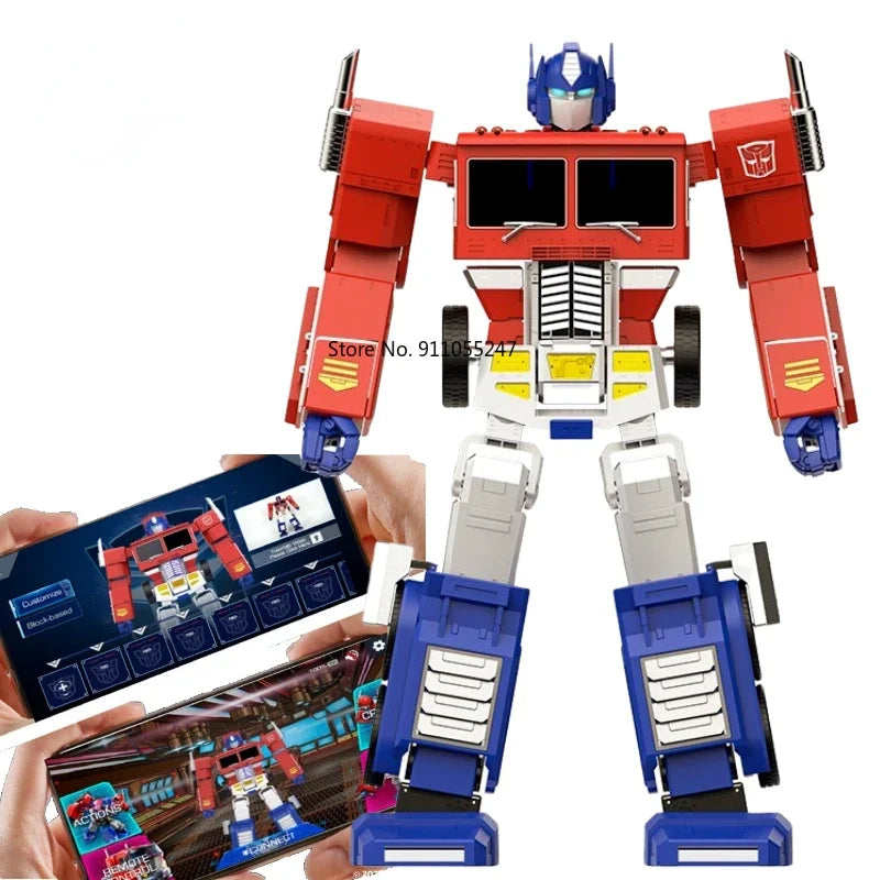 Transformers Robosen Optimus Prime Action Figures Smart Robot Intelligent Automatic Voice Control Collection Hobby Toy