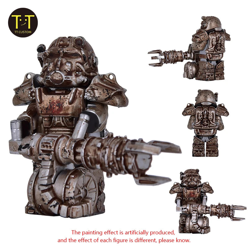 1PCS Military Soldiers Mini Anime Action fallouts Figures Weapons Robot Mecha Building Blocks Bricks DIY Toys for KIDS gift