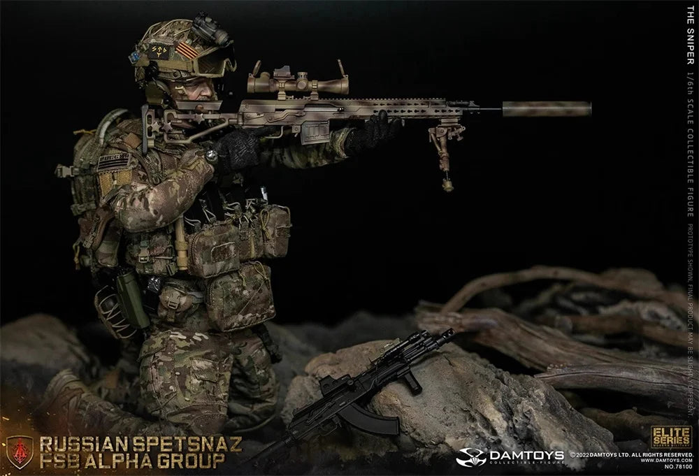 DAMTOYS DAM 78100 The Russian Figure Soldier Doll Sniper Operation Unit Toys Model Gift For Fans Collect 1/6