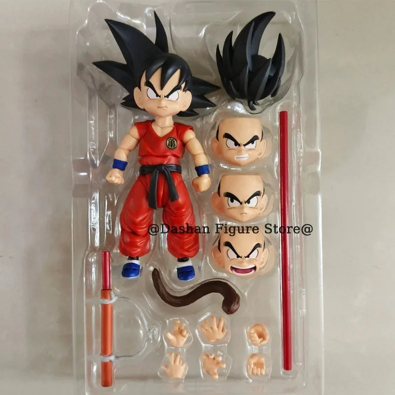 SHF Son Goku Innocent Challenger Action Figure Dragon Ball Anime Movable Collection Doll Goku Kid Figurine PVC Model Toys Gifts