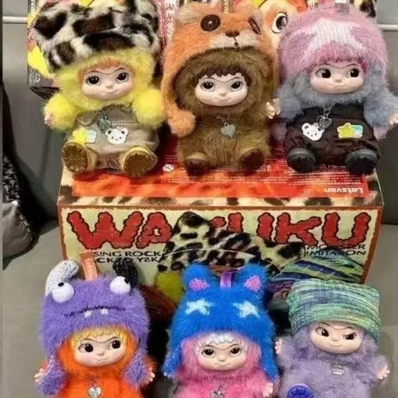 Wakuku Blind Box Mao Mao Chaoqu Party Series Generation Hand-made Wow Cool Fox Rabbit-free plush Wow Kuku blind box toys