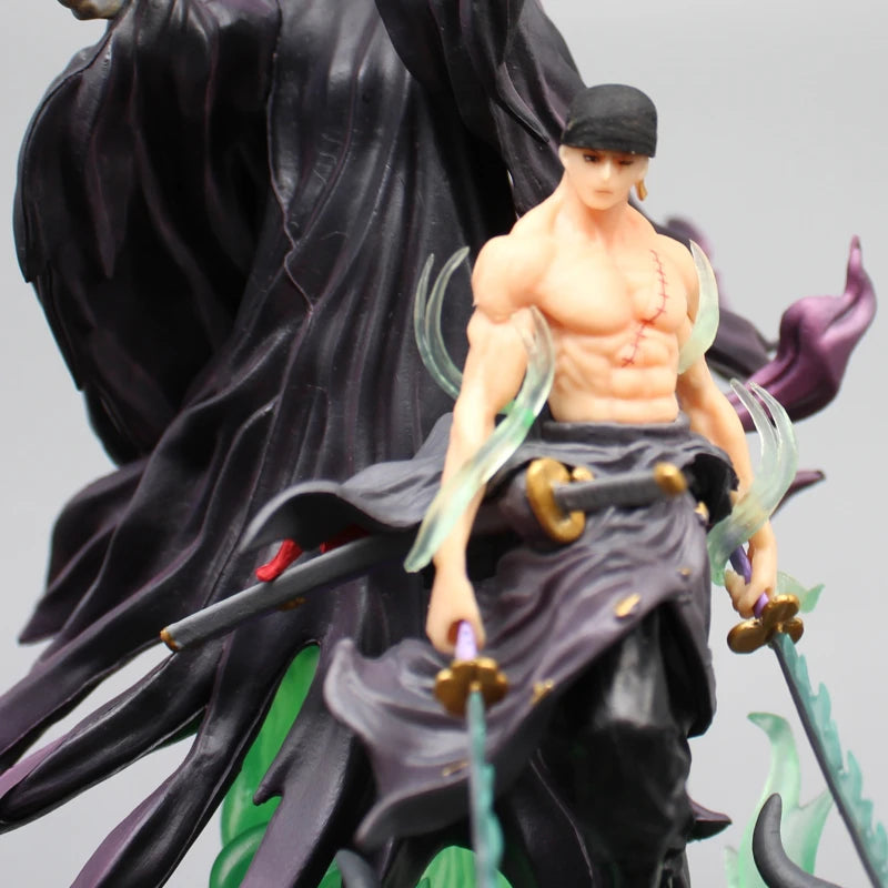 One Piece Anime Figur Zoro Figuren PVC Figur 23,5 cm Statue 2 Kopf Sammlung Desktop Ornament Modell Kinder Spielzeug Weihnachtsgeschenk