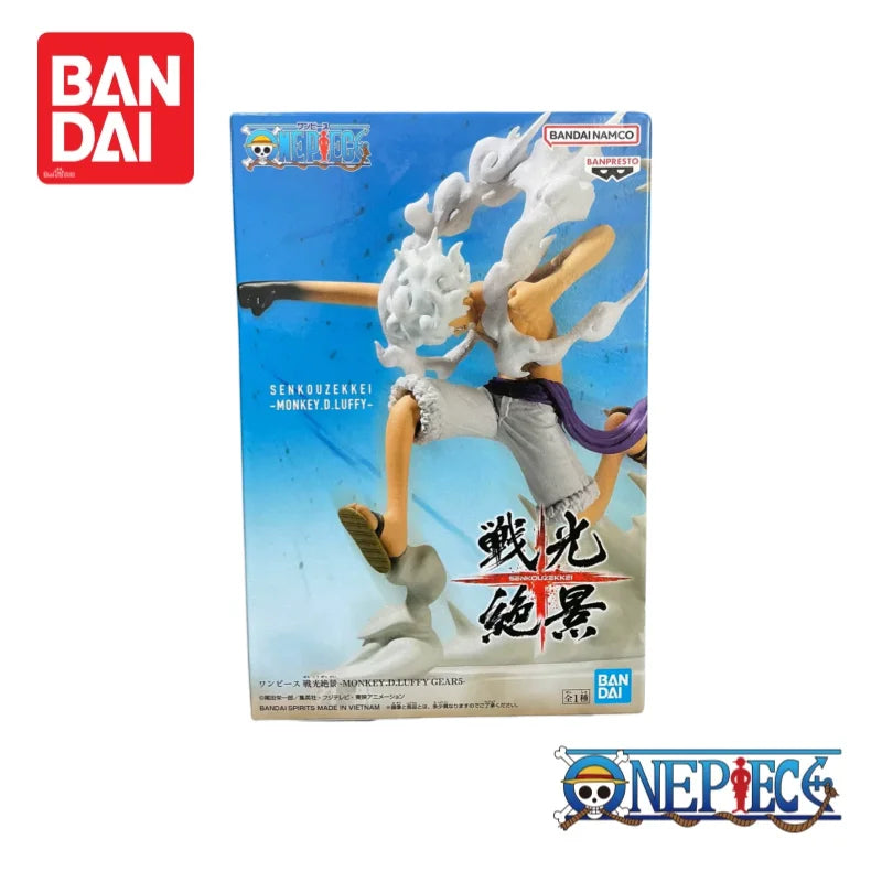 В наличност Оригинална фигурка Bandai Banpresto One Piece Monkey D Luffy и Rob Lucci, 100% оригинална екшън фигурка, аниме стоки