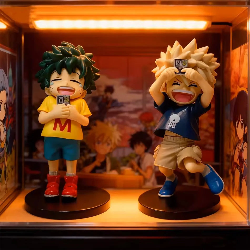 Anime Figure Bakugo Boku Midoriya Izuku Action Figure cute Q-version model Collection Anime Hero Katsuki Bakugo figura Gifts