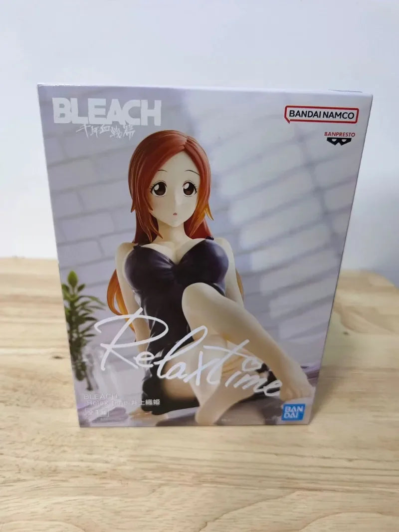 Оригинална фигурка Bandai Bleach Inoue Orihime Relax Time 11 см, истинска аниме, каваи, аниме, екшън, колекционерски орнамент, модел играчки