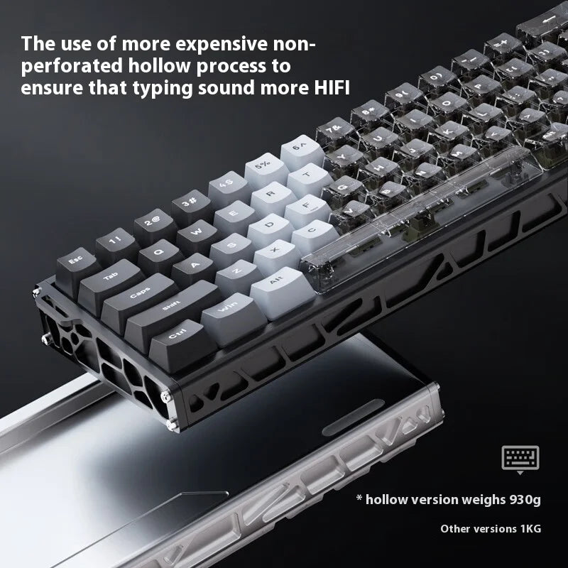 AJAZZ Alux60 Tastatur mit magnetischem Schalter, kabelgebundene Gaming-Tastatur, Aluminiumlegierung, 8000 Hz, RT0.01 mm, mechanische Tastatur, FPS, Gamer-Geschenke
