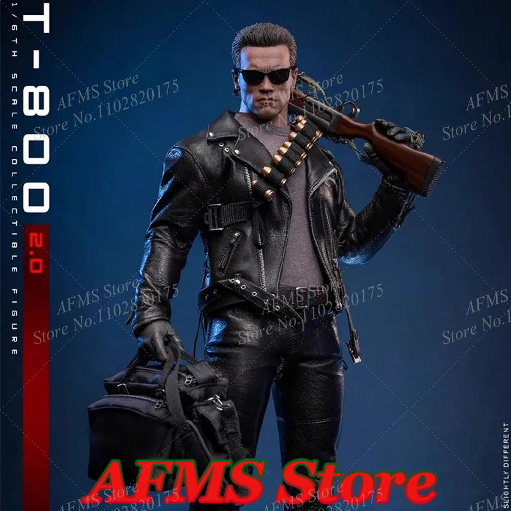 Hot Toys 1/6 MMS795 Terminator 2: Judgment Day Men Soldier T-800 (2.0) Full Set 12Inch Action Figure Model Toys