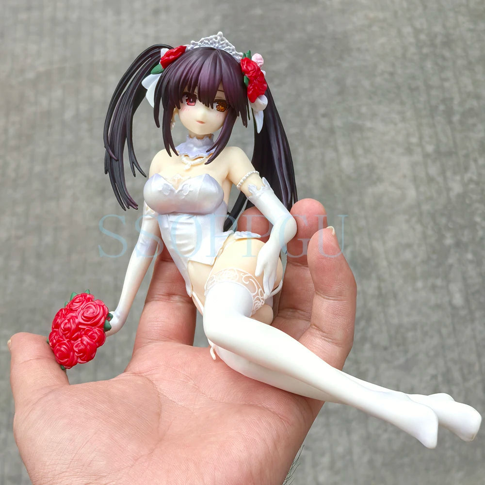 KDcolle Date A Live Figure Tokisaki Kurumi Nightmare Wedding Dress Anime Girl PVC Action Figure Toy Statue Collection Model Doll