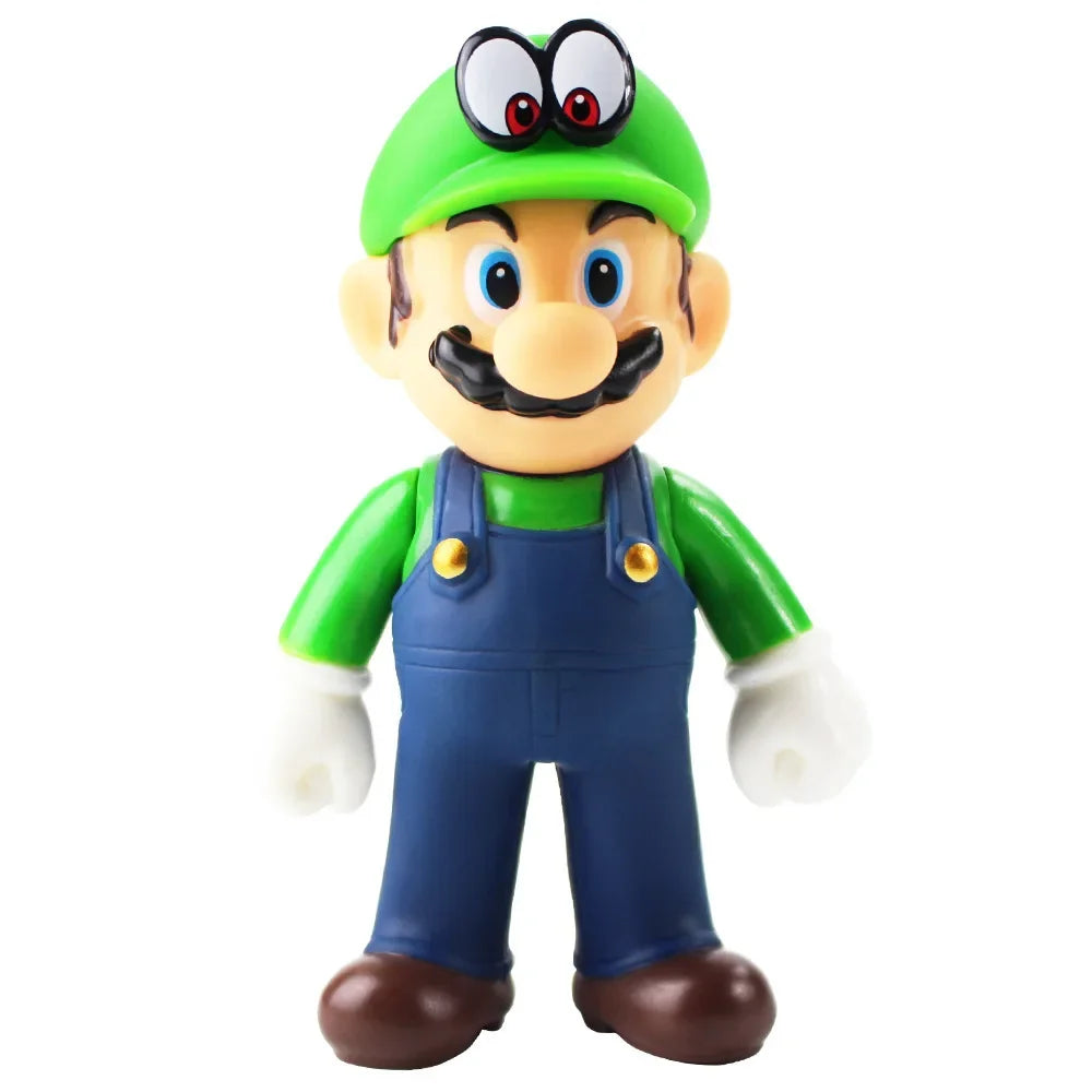 Super Mario Bros Action Figure Toys Toad Peach Luigi Yoshi Donkey Kong Wario Anime Model Ornaments For Children Birthday Gift