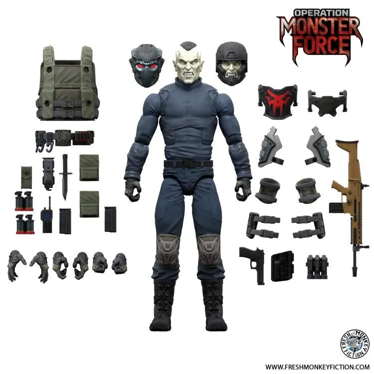 1/12 Fresh Monkey Fiction Declan Van Helsing Forgotten King Action Figure Operation: Monster Force Bbts Exclusive Model Toys