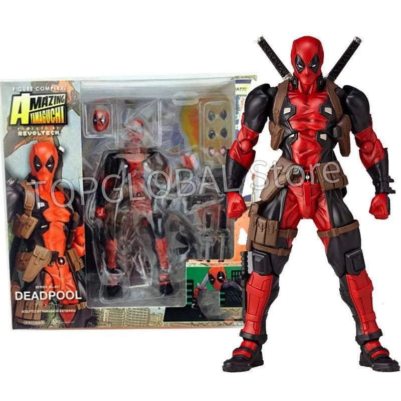 AMAZING YAMAGUCHI Deadpool Action Figure X-Men Mutants Joint Movable KAIYODO Movie Model Toys for Kids Gift