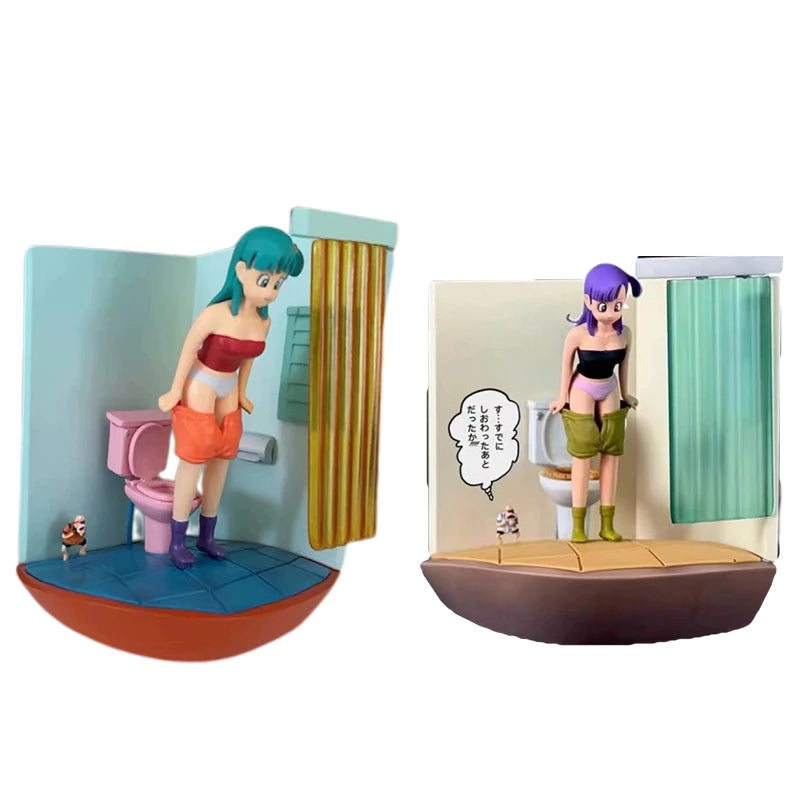 Dragon Ball Anime Figur Bulma Actionfiguren Master Roshi Toilet Peep Statue PVC Modell Puppensammlung Dekor Spielzeug Geburtstagsgeschenke