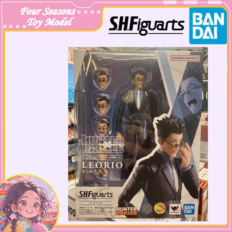 Fast Shipping Bandai Anime HUNTER×HUNTER SHF LEORIO Original Movable Model Toys Action Figure Collectible Ornaments Children Kid