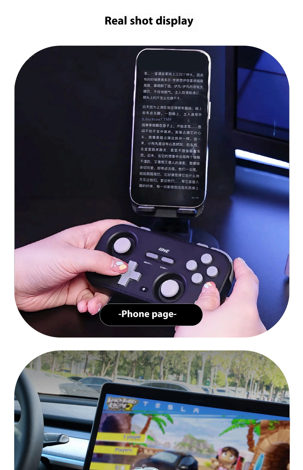 IINE Retro Pocket Gamepad Retro Gaming Controllers Wireless Bluetooth 1000Hz Hall Joystick Portable For Android IOS Phones PC NS