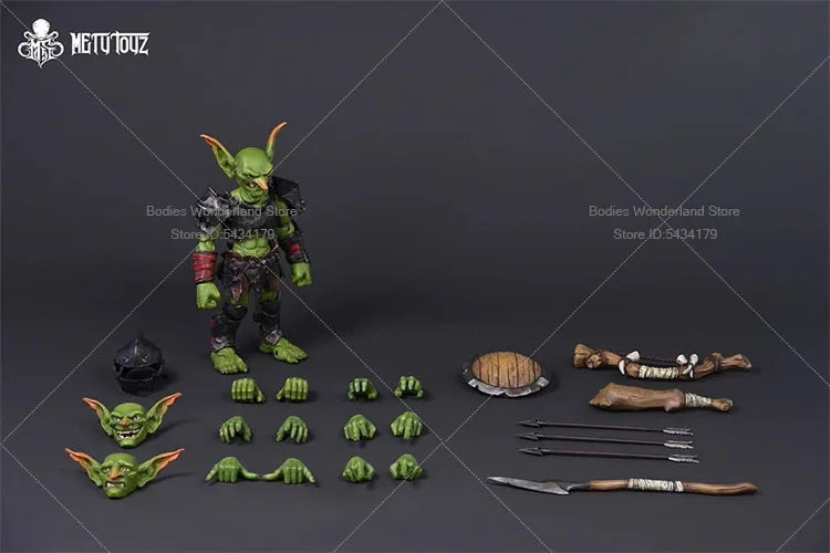 Original  Mety toyz 1/12 Scale Soldier Goblin Orc Goblin Exploration Team Warrior 13CM Action Figure Doll Collection