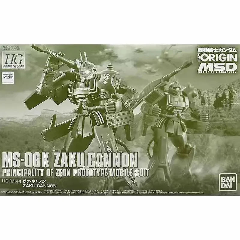IN STOCK Bandai Original GUNDAM HG Series MS-06K ZAKU GANNON Anime Action Figure Assembly Model Toys Collectible Model