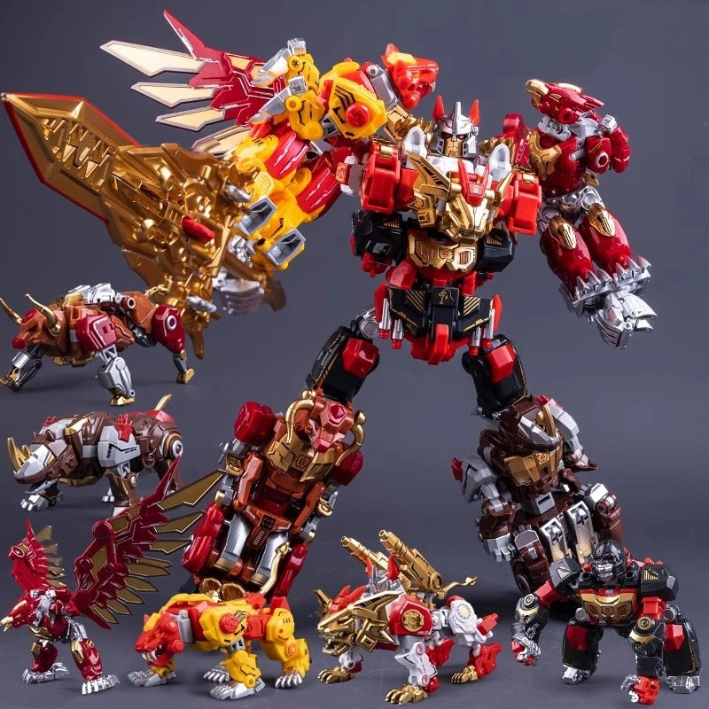 NEW Arrive YUEXING Transformation Toys G1 KO Predaking Action Figure Classic Dinosaur Robot Devastator Model Kids Gift NO BOX