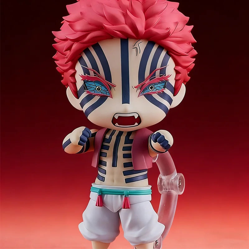 Anime Merchandise Demon Slayer: Kimetsu No Yaiba Nendoroid 2112 Akaza Articulated Desktop Decorative Ornament Figure Model Toy