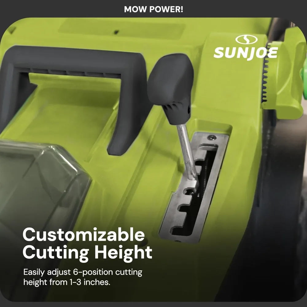 24 Volt 17 Inch Mulching Walk Behind Lawn Mower with 11 Gallon Grass Catcher, 6 Position Height Adjustment, Battery and Charger