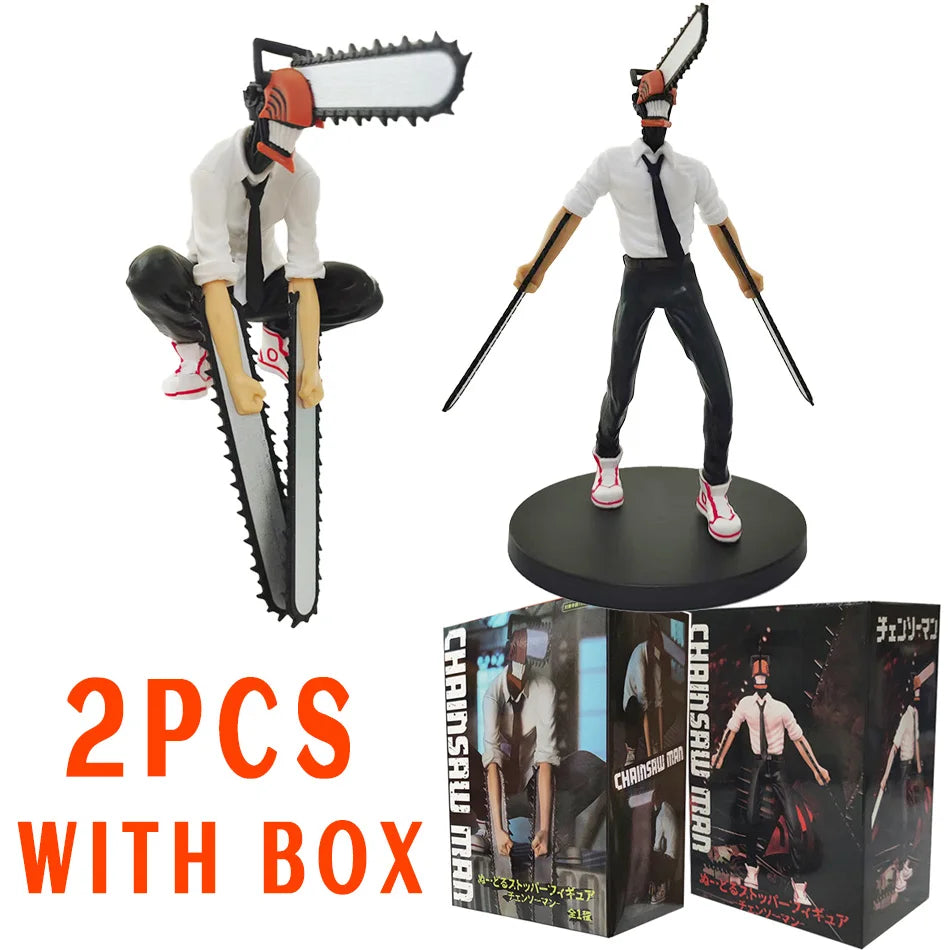 Anime Figure 15-18cm Chainsaw Man Power/Denji Action Figure PVC Noodle Stopper Figurine Adult Collection Model Toy