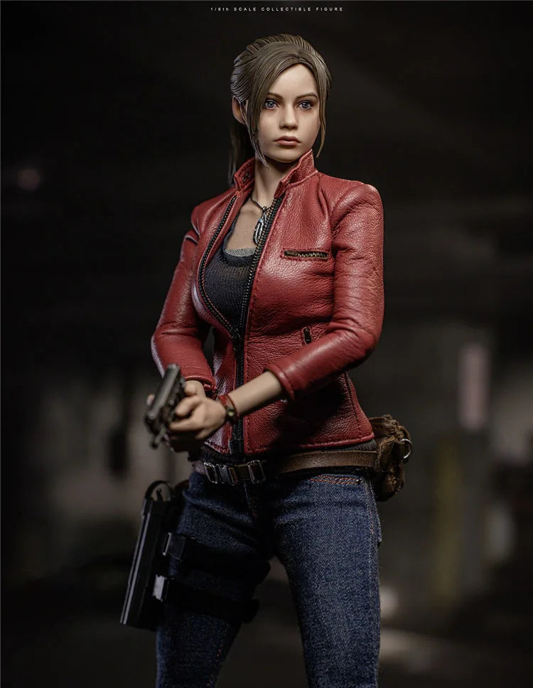 In Stock 1/6 Women Soldier Claire Redfield With Weapon Full Set 12'' Action Figure Body Best Collection NAUTS x DAMTOYS DMS031