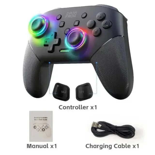 Wireless Controller RGB For Nintendo Switch OLED / Lite Console Pro Gamepad with 600/1000Mah Battery Programmable Turbo Function