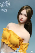 JKTOYS K007 1/6 Asiatisches Mädchen Milly Beauty Kopfskulptur mit beweglichen Augen, Modellspielzeug-Zubehör für 12" nahtlose Figurkörperdekorationen