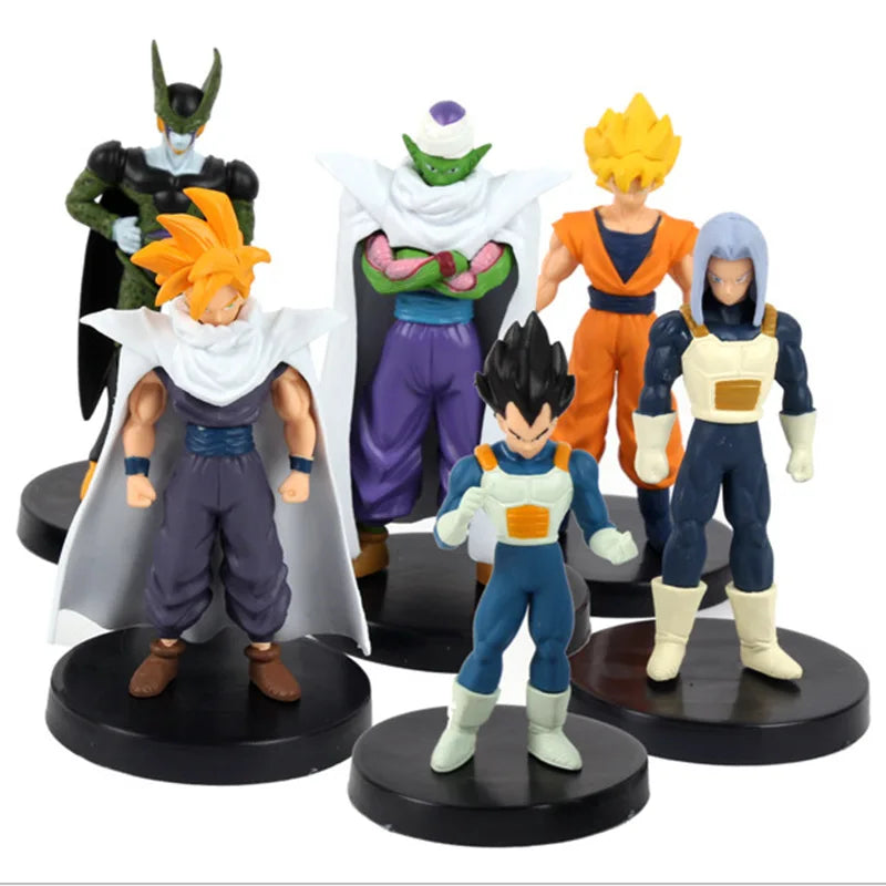 6Pcs/1Set WCF BANDAI Anime Dragon Ball Son Goku Burdock Series Figure Karifura Broli Set Model Toy Gift Collection Aciton Figure