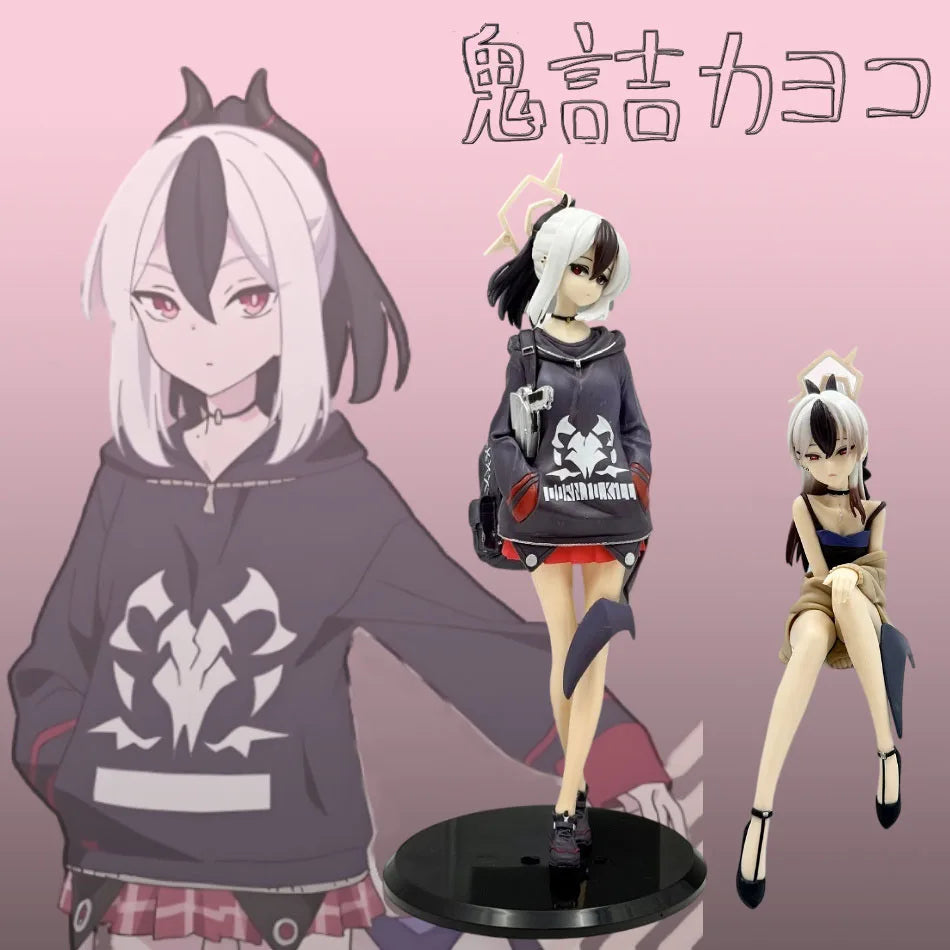 Anime Blue Archive Kayoko Figur Kapuzenpullover Kayoko Onikata Figur Schönes Mädchen Stehende Haltung Figur PVC Spielzeug Geschenke