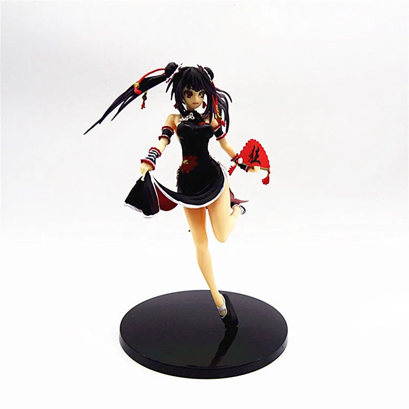 21cm Date A Live - Kurumi Tokisaki In Qipao & Kimono, Standing Pose Anime Figure Model Statue Collection Desktop Decoration Toys