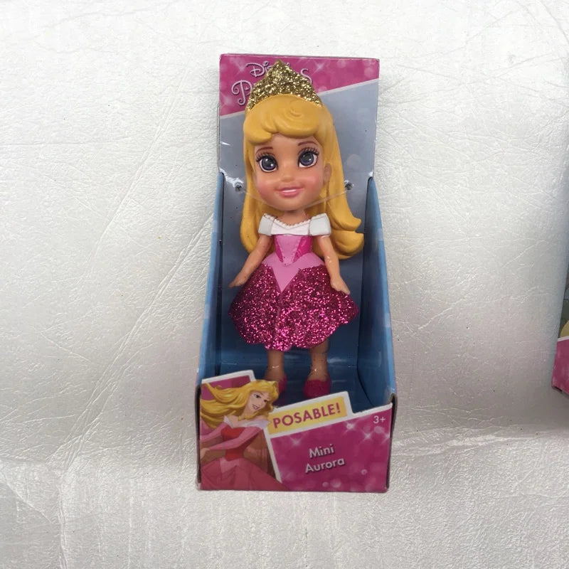 New Hot Disney Princess Miniature Doll Model Rapunzel Ariel Snow White Poseable Cute Anime Action Figure Model Frozen Gift Toy