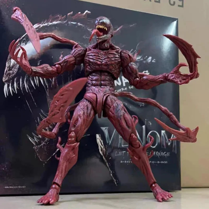 2024 New Shf Venom Carnage Action Figure Joint Movable Toys Venom Legends Change Face Statue Model Doll Collectible Kids For Toy