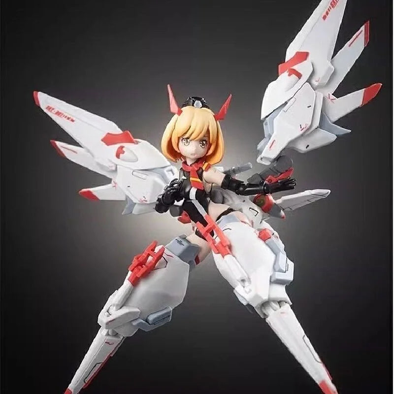 Big Fire Bird × Hemoxian Mecha Musume Action Figure Collectible Toy with Sky001 Mecha & Interchangeable Parts for Hobbyists