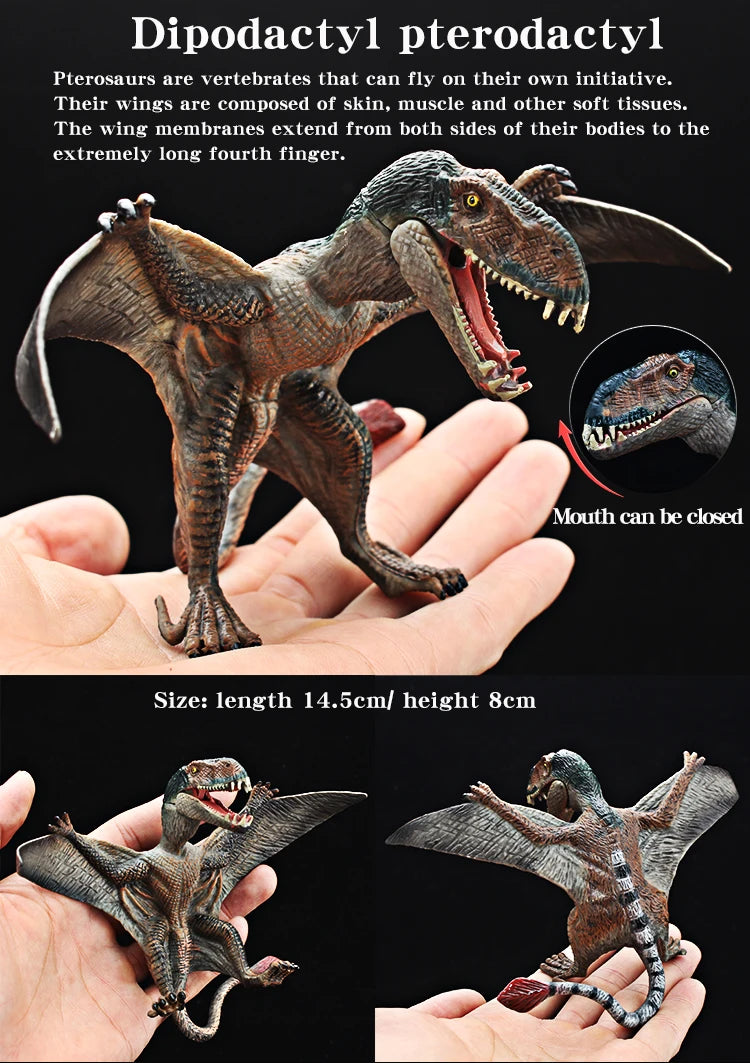 Jurassic Simulation Dinosaur Toy Pterodactyl Pteranodon Haztergo Pterosaur Model Action Figure Animal Collection for Kids Gift