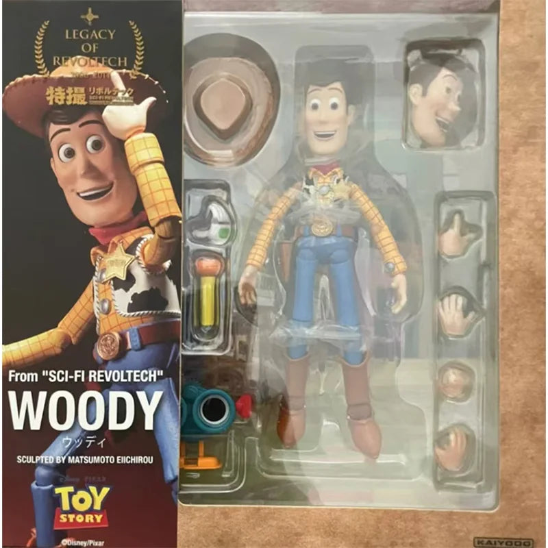 100% Original KAIYODO Revoltech Toy Story BUZZ LIGHTYEAR&Sherif Woody Ver.1.5 In Stock Anime Action Collection Figures Model