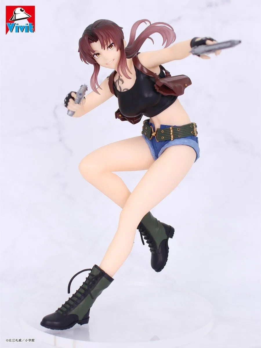 Original System Service Black Lagoon Revy Vivit Action Figure Toys PVC Model Colleciton Anime Figurine Doll Gift