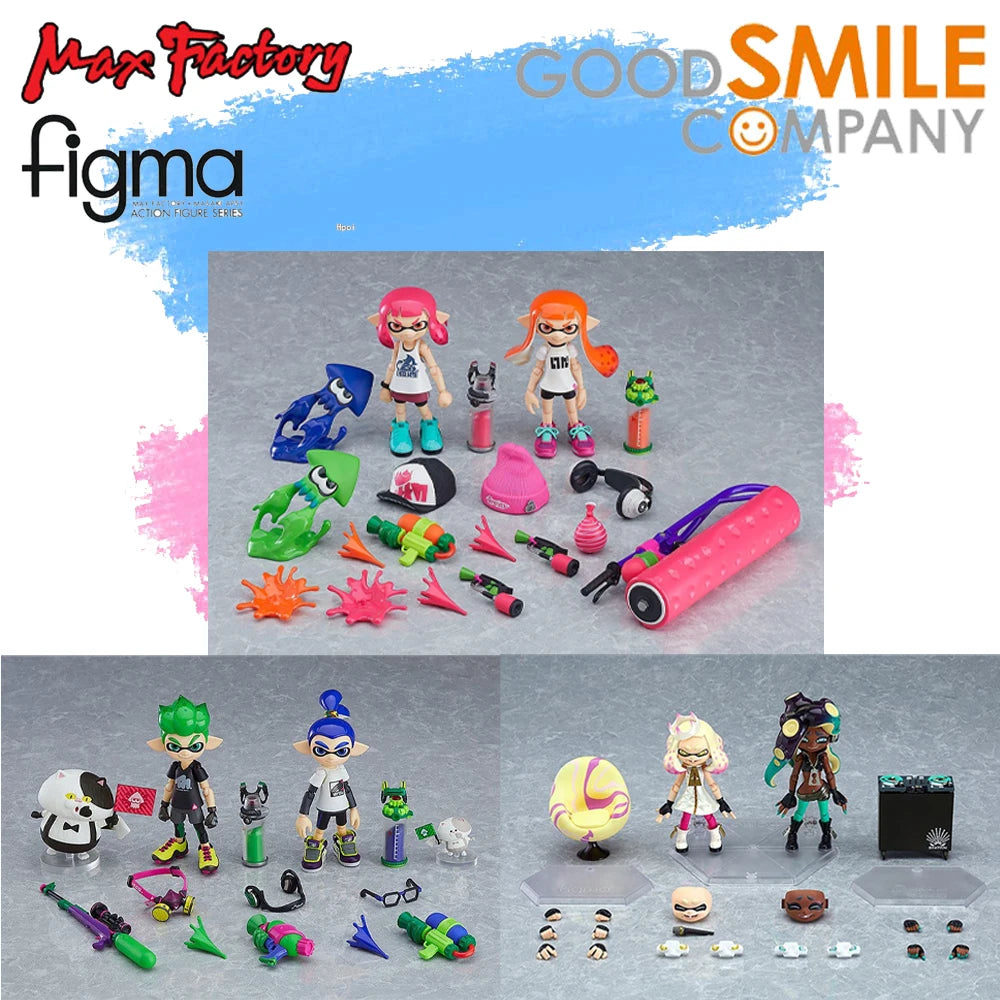 In Stock Genuine GSC Max Factory Figma Splatoon Girl Boy Figure Anime Action Model Toy
